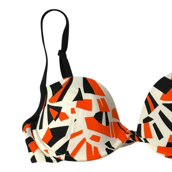 NWT Fendi Bikini - US Size 8 - Black/White/Orange Bold Abstract Geometric - Picture 10 of 16